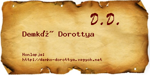 Demkó Dorottya névjegykártya